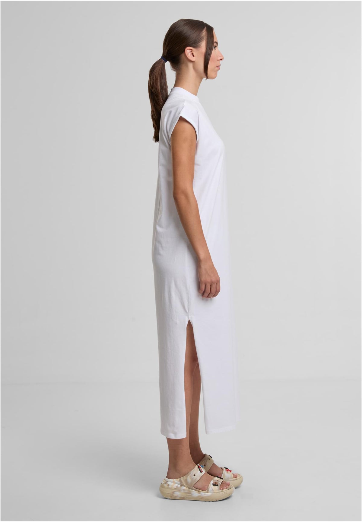 Ladies Long Extended Shoulder Dress - workoutbrands.com