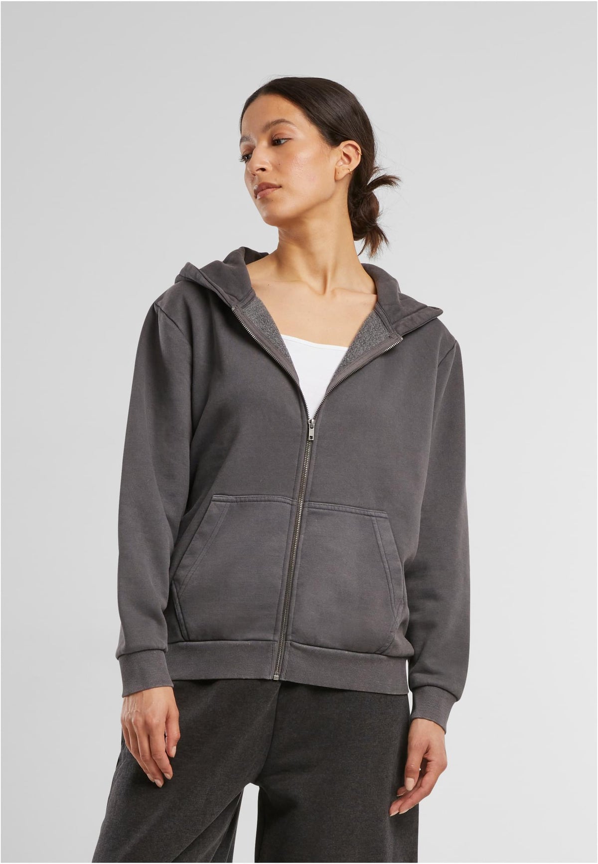 Ladies Vintage Heavy Zip Hoody - workoutbrands.com