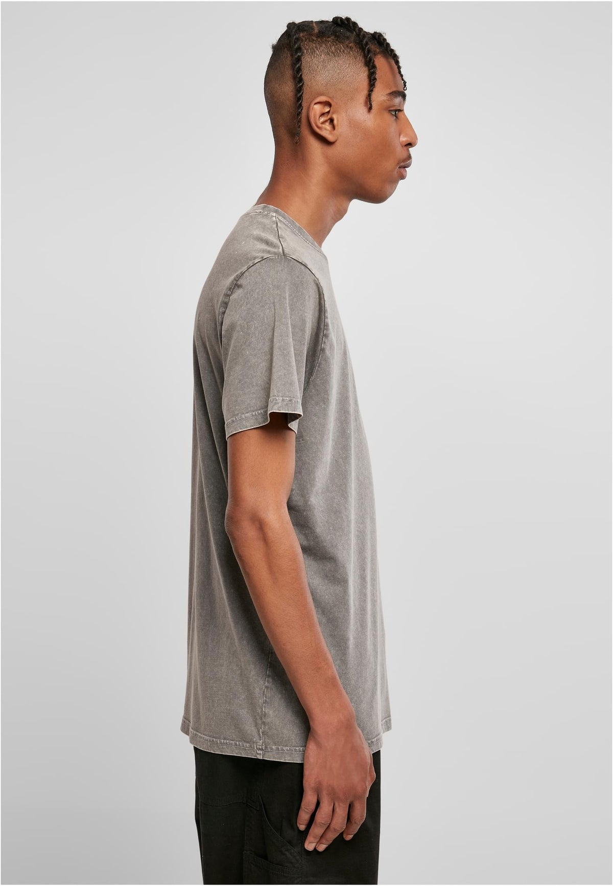 Acid Washed Round Neck Tee - workoutbrands.com