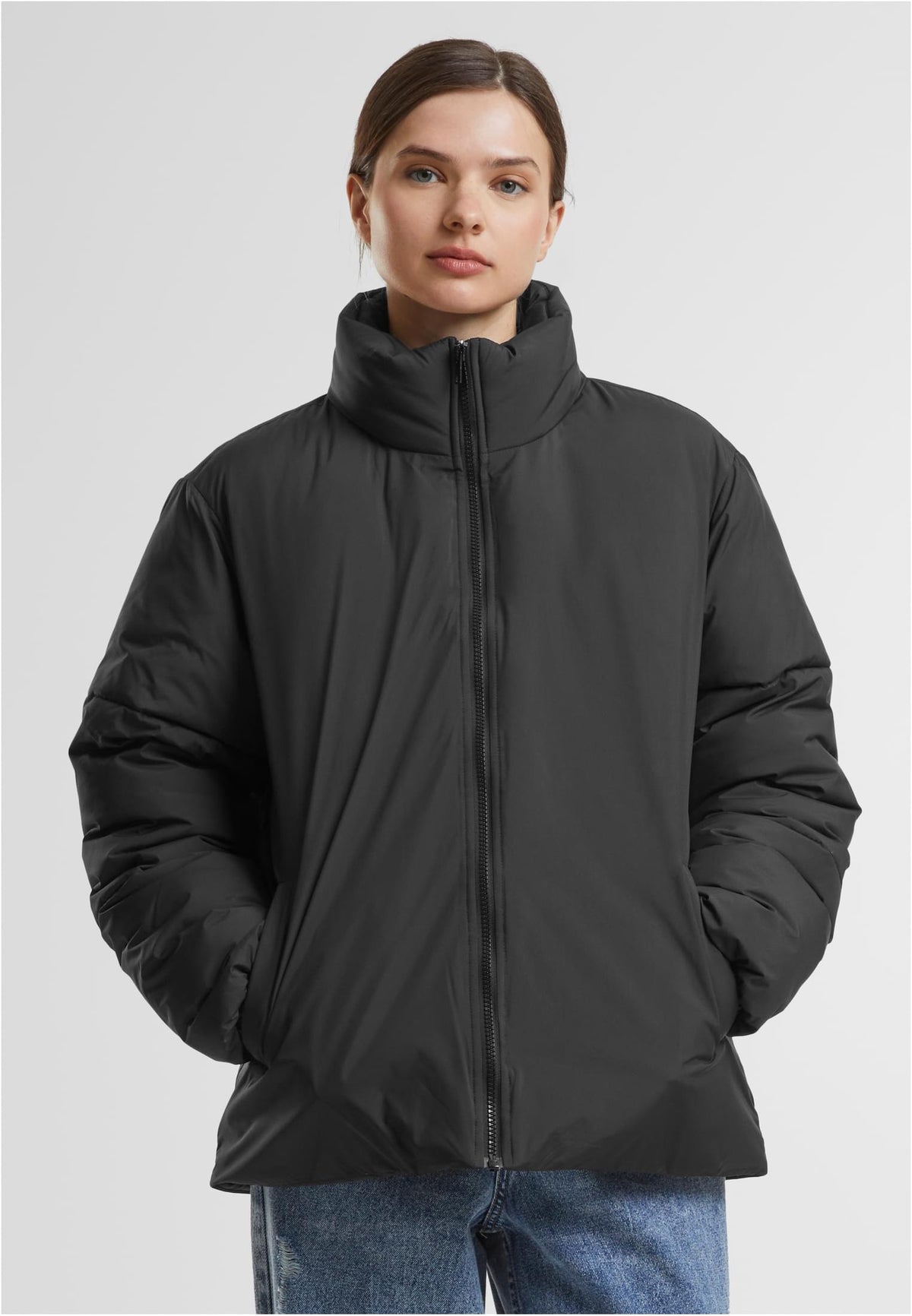 Ladies Loose Puffer Jacket - workoutbrands.com