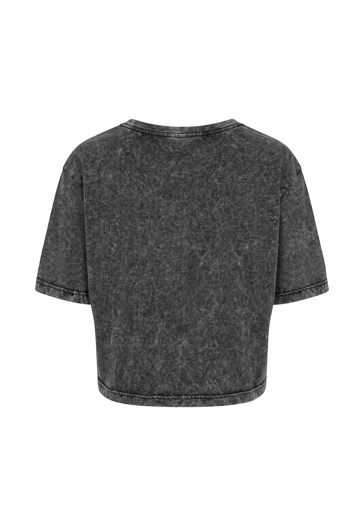 Ladies Acid Washed Cropped Tee - workoutbrands.com